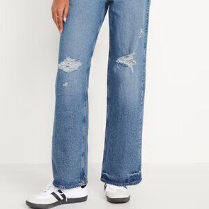 Old Navy Extra High-Waisted Sky-Hi Wide-Leg Jeans (8)
